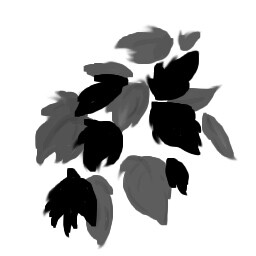 как нарисовать листву в саи