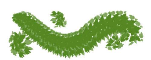 как нарисовать листву в саи