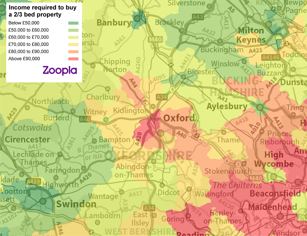The most affordable places for firsttime buyers in Oxford Zoopla