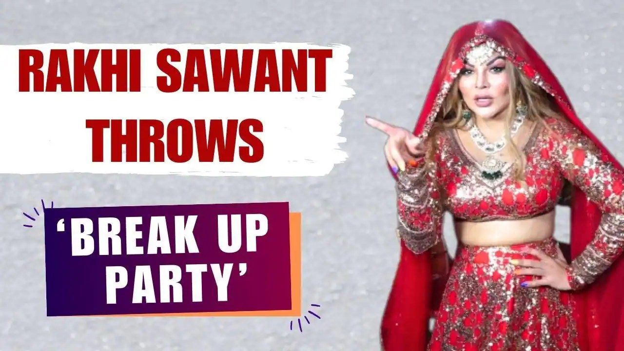 Rakhi Sawant throws 'BreakUp Party'; dances to dhol beats in a red