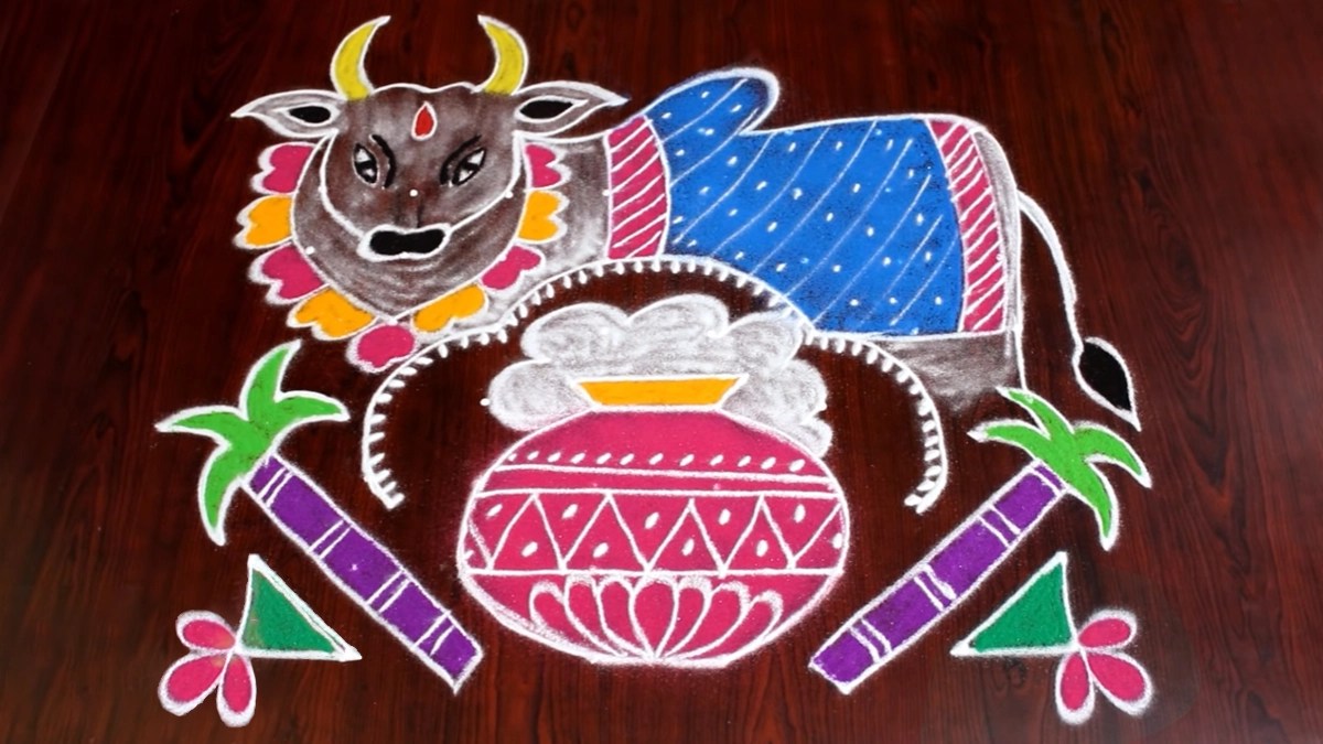 Mattu Pongal 2021 Easy Kolam Ideas Pot Rangoli, Latest Muggulu