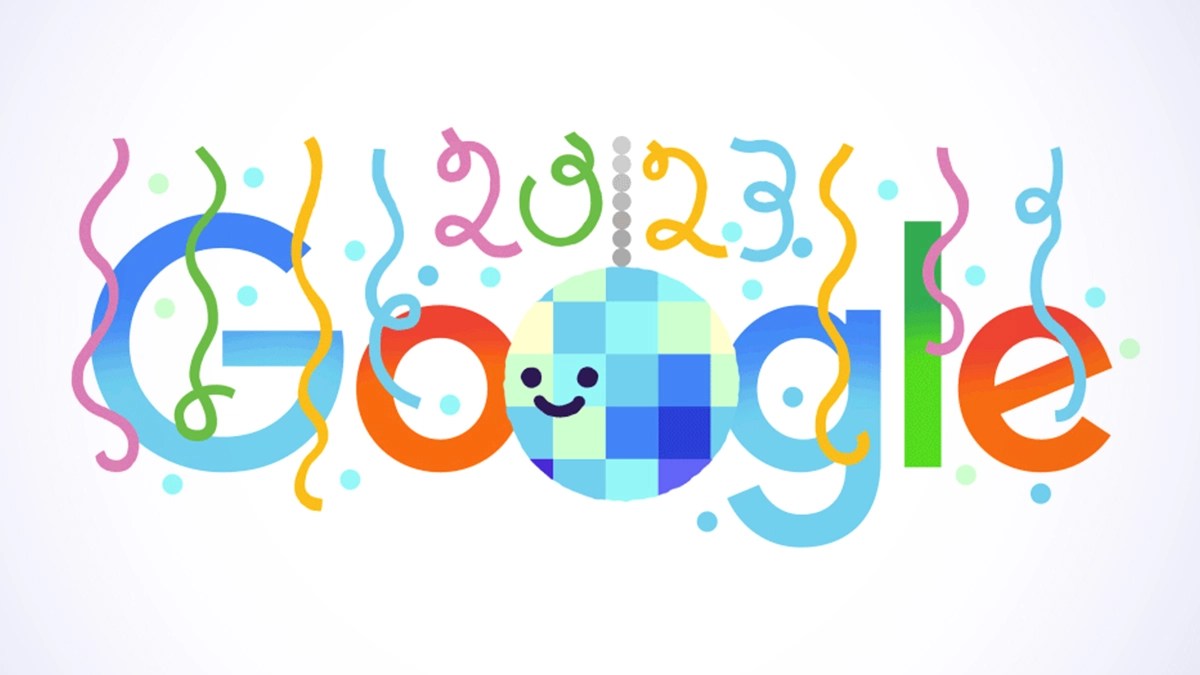 New Year's Eve 2023 Google Doodle Search Engine Giant Wishes Happy NYE