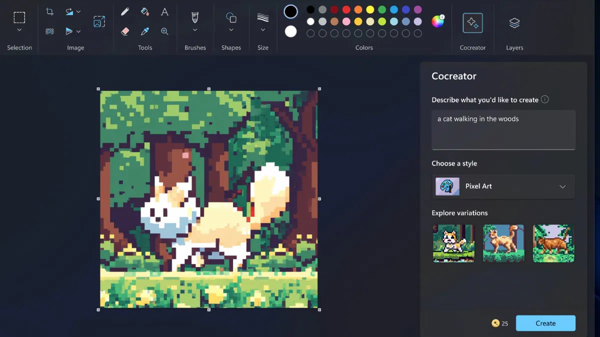 Microsoft Paint now lets you cocreate artwork with Gen AI