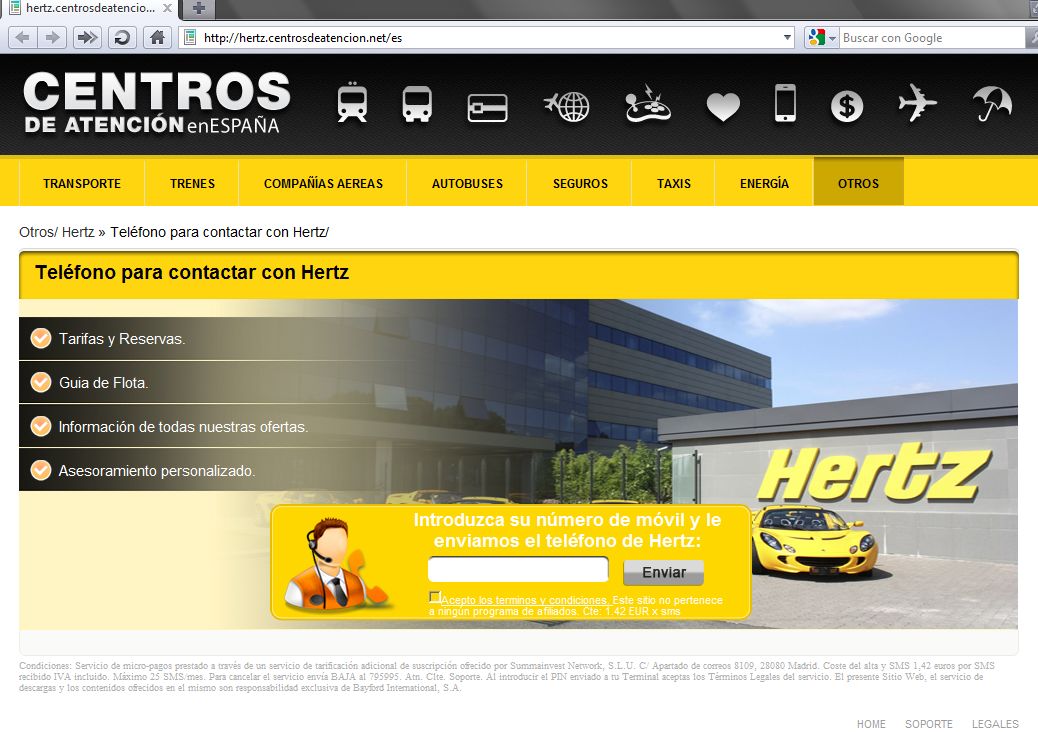 Buscar el teléfono de una empresa y acabar con una suscripción el caso