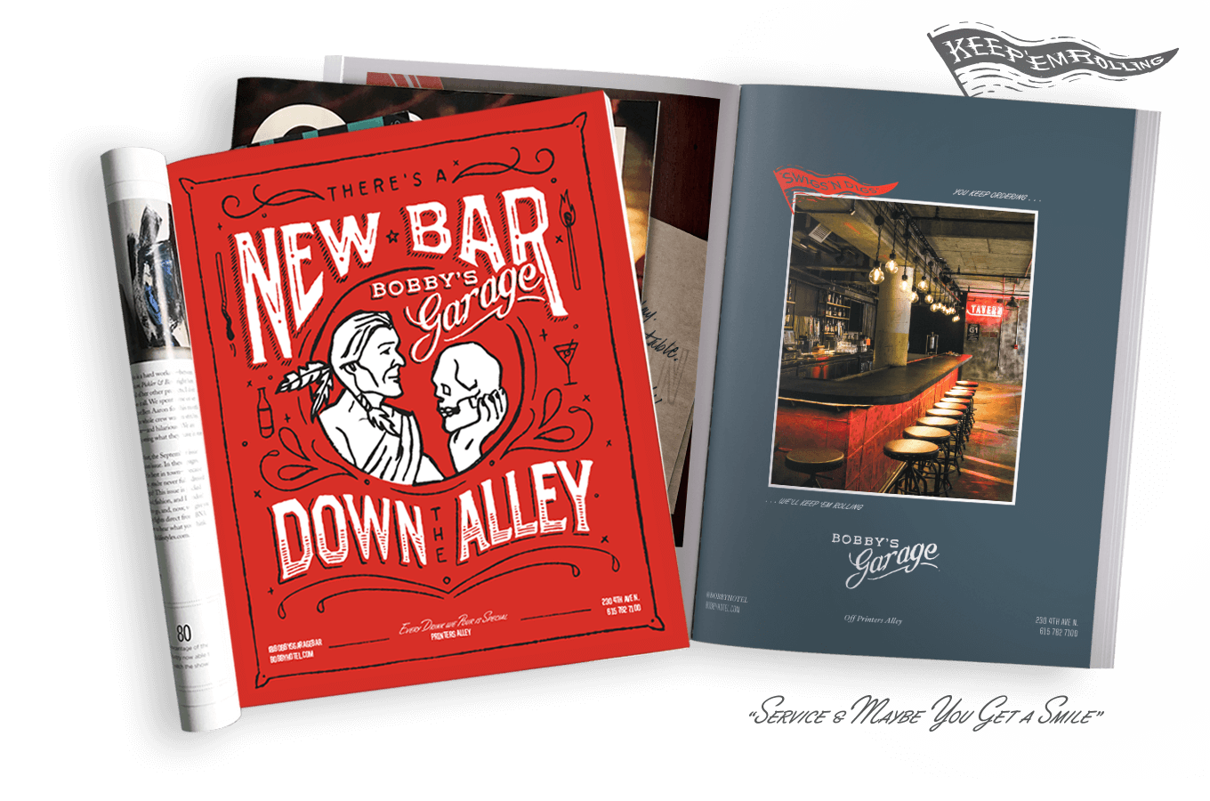 Bobby Hotel Bobby's Garage Magazine Ads ST8MNT BRAND AGENCY