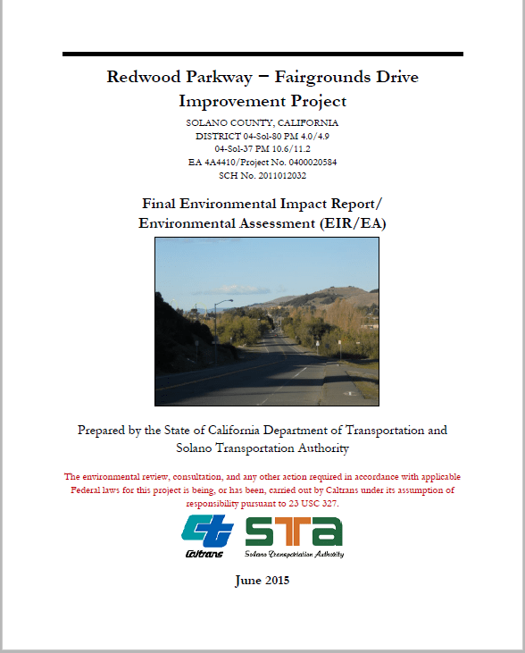 Redwood Parkway − Fairgrounds Drive Improvement Project Final