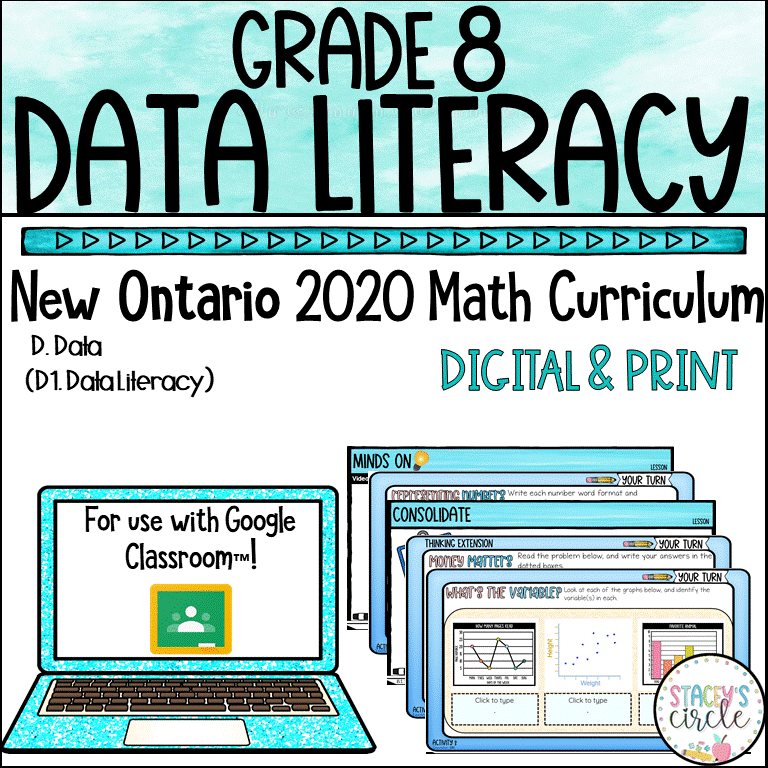 Grade 8 Ontario Math Curriculum Full Year Bundle Stacey's Circle