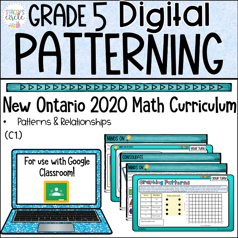 Grade 5 Patterning Unit Ontario Math Stacey's Circle