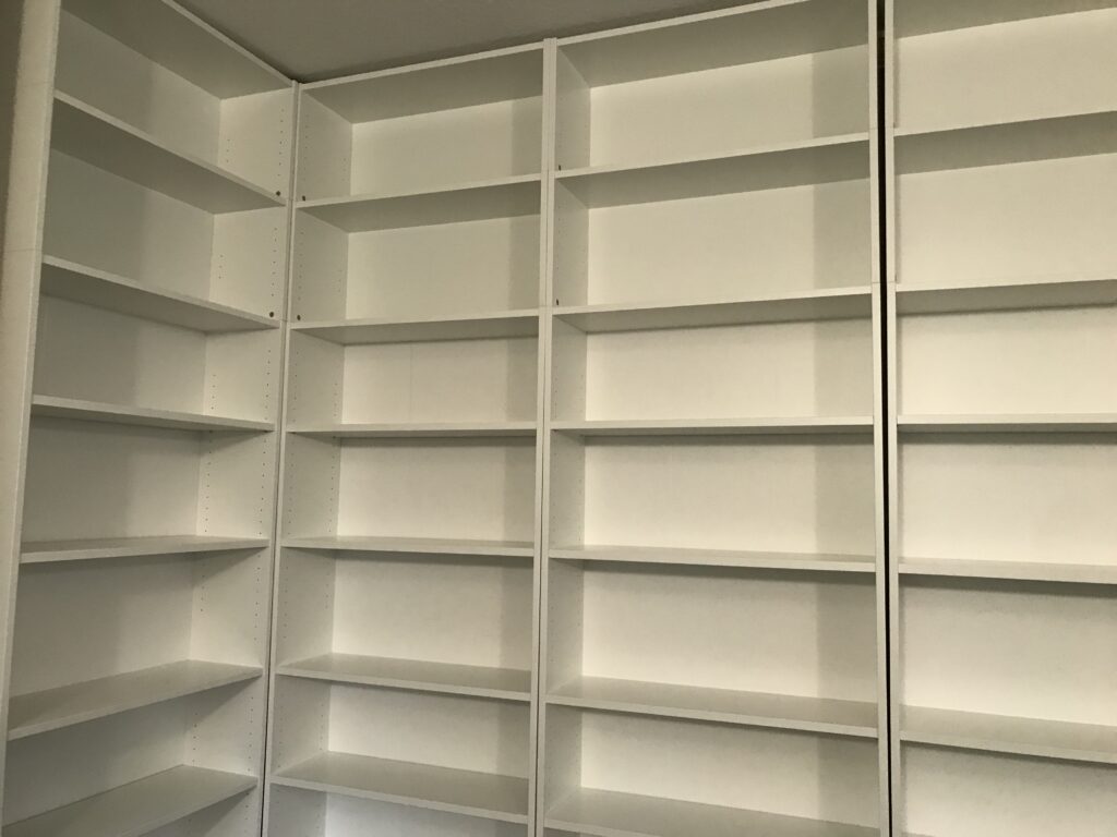 Billy Bookcases modified as an inexpensive way to get builtins