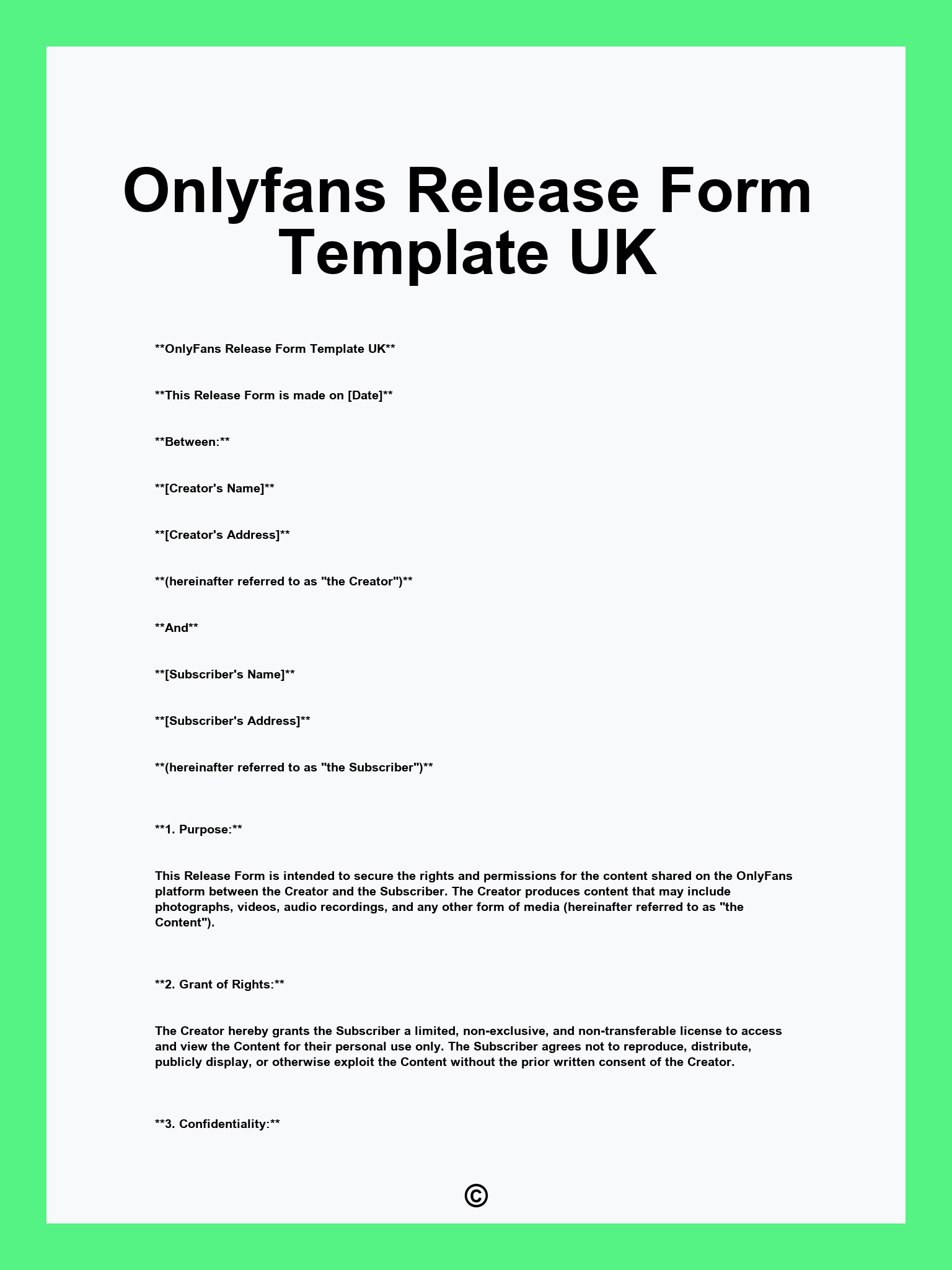 Onlyfans Release Form Template UK(08)