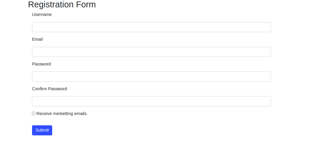 Flask Form Validation with FlaskWTF