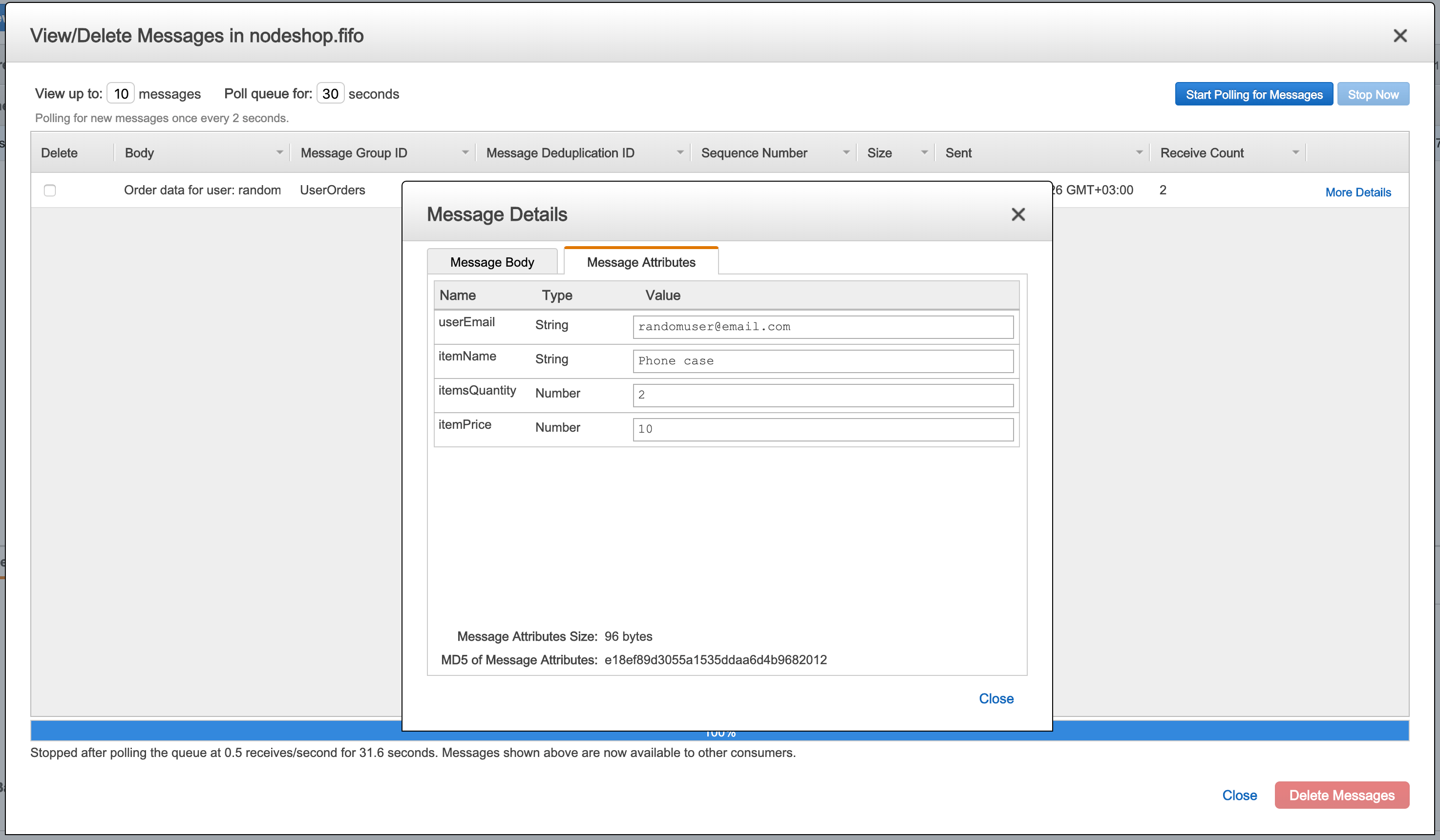 Message Queueing in Node.js with AWS SQS