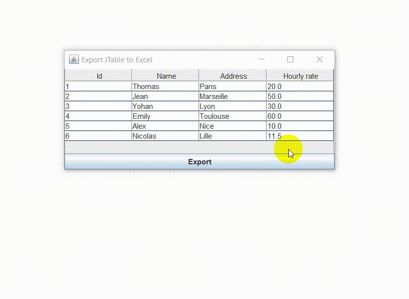 Export Data from JTable to Excel in Java StackHowTo