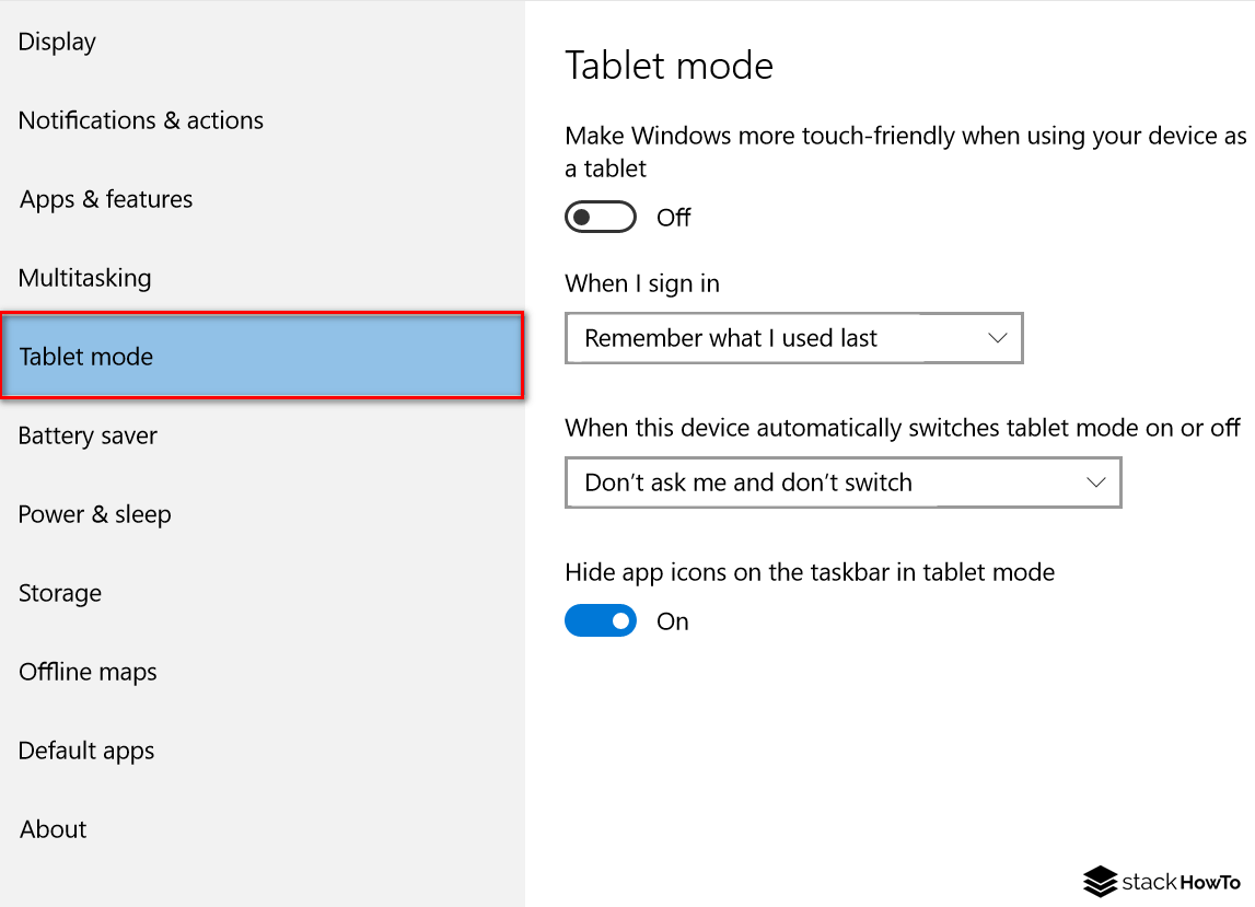 How to Turn Off Tablet Mode in Windows 10 StackHowTo