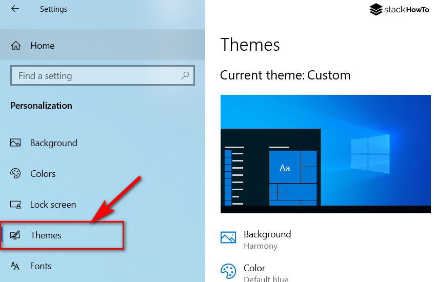 How to Add or Change Desktop Theme in Windows 10 StackHowTo