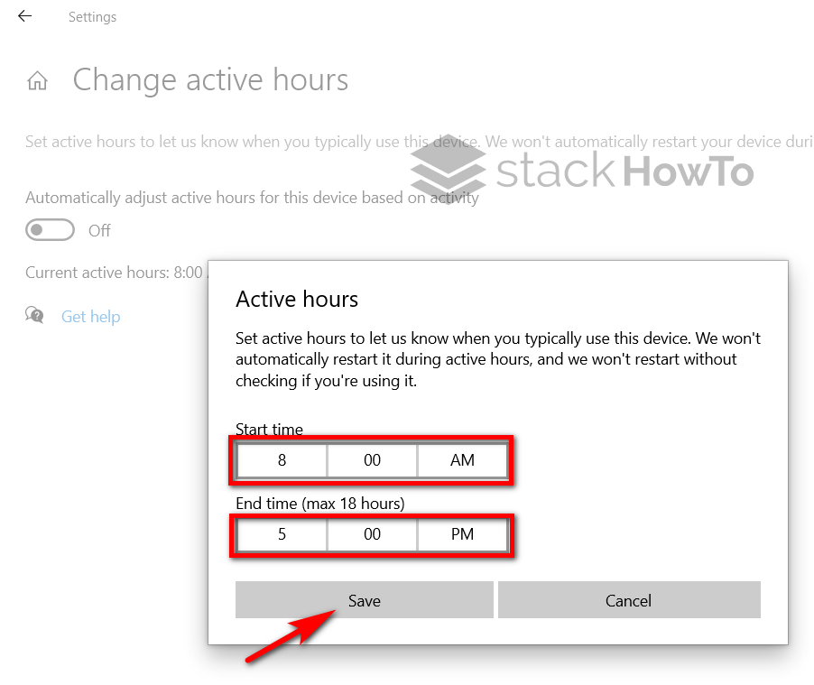 Windows 10 stop automatic restart after update
