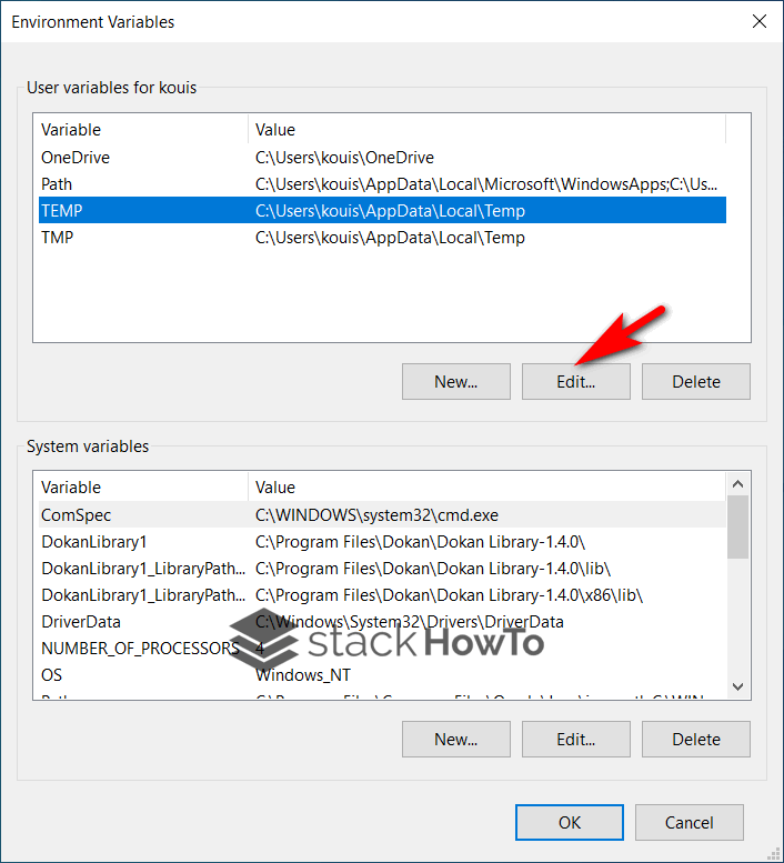 How to Change Temp Folder Location in Windows 10 StackHowTo