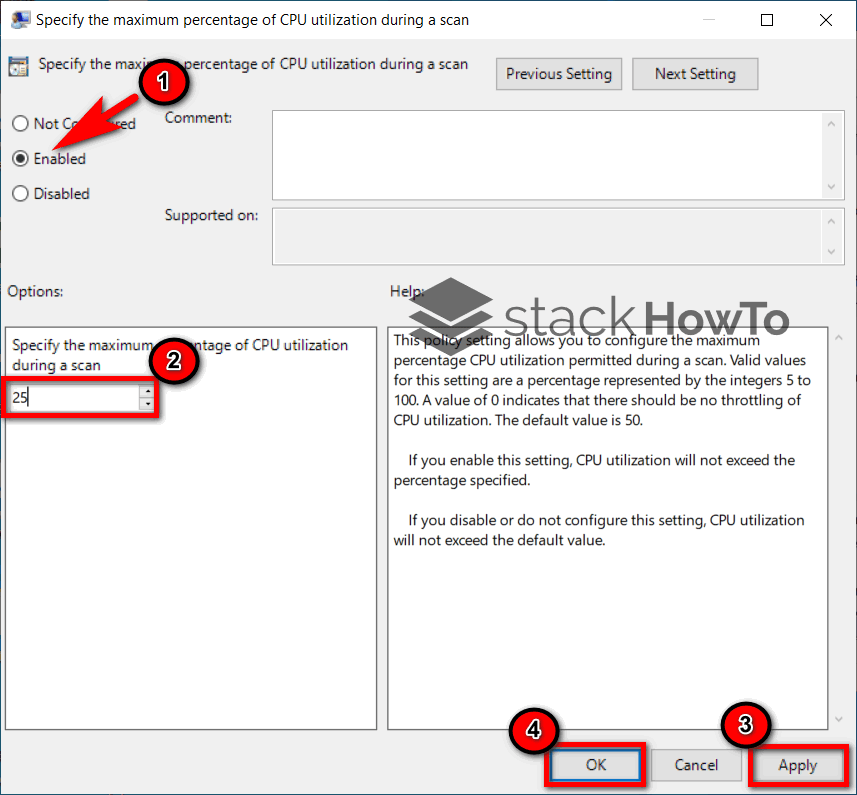 How to Limit Windows Defender CPU Usage StackHowTo