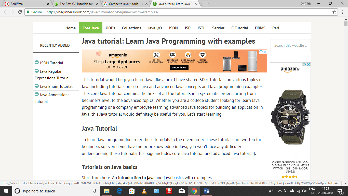 Learn Java Tutorials for Beginners, Intermediate, and