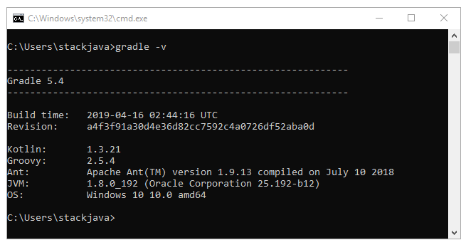 Hướng dẫn cài đặt Gradle trên Windows 10 STACKJAVA