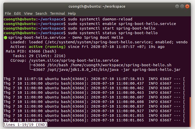 Chạy file jar giống như một service trên Ubuntu (Linux) STACKJAVA