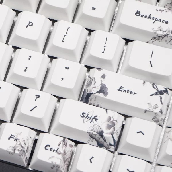 Ink Painting DyeSublimated PBT Cherry Keycaps StacksKB