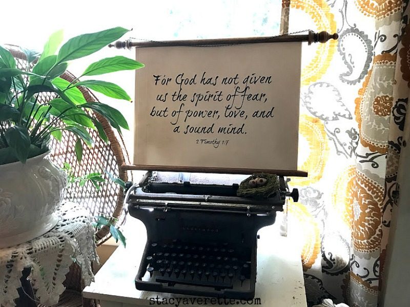 DIY Scroll Wall Hanging Bible Verse Poster