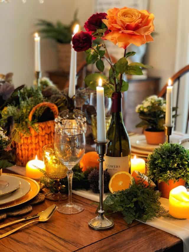Chic Rustic Italian Dinner Party Table Setting Ideas Bricks 'n Blooms