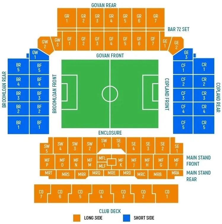 Glasgow Rangers Stadium Seating Plan Elcho Table
