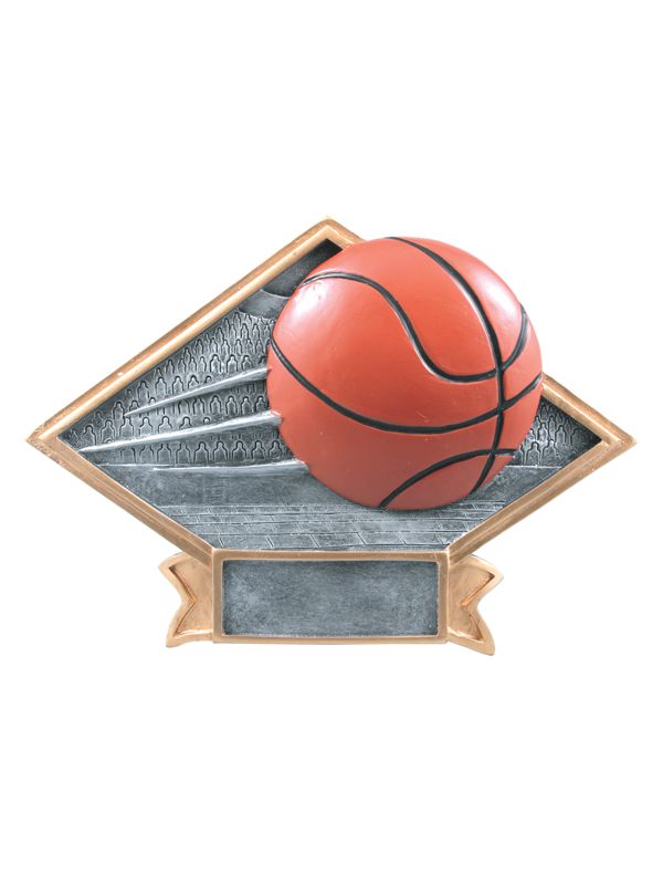 Diamond Plate Basketball Resin DPS61 Stadium Trophy