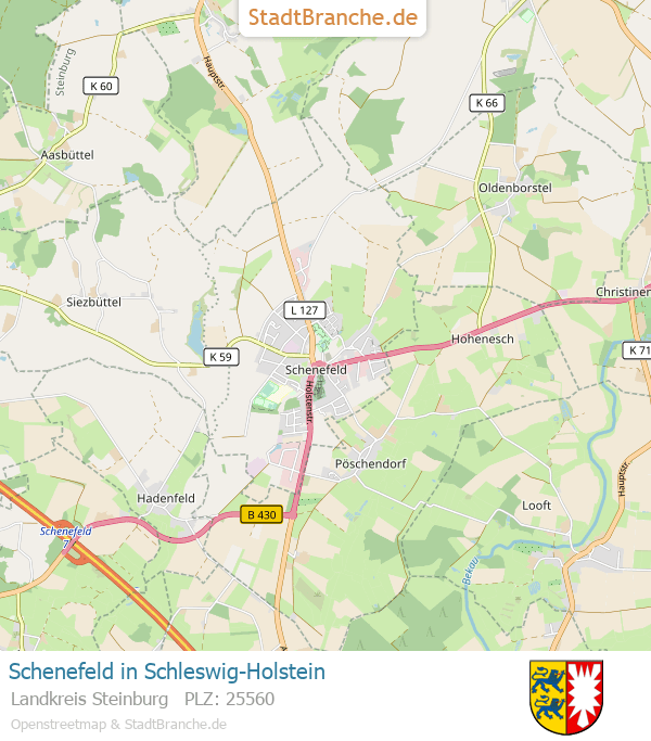Schenefeld Karte Schenefeld › Landkreis Steinburg › SchleswigHolstein