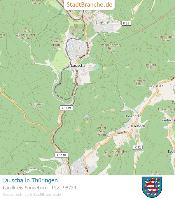 Lauscha Karte die Idee von BYTE › belegung Lauscha