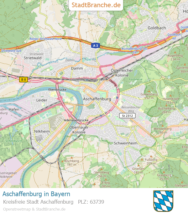 Landkarte Aschaffenburg BAU UND RAT › Bau Aschaffenburg