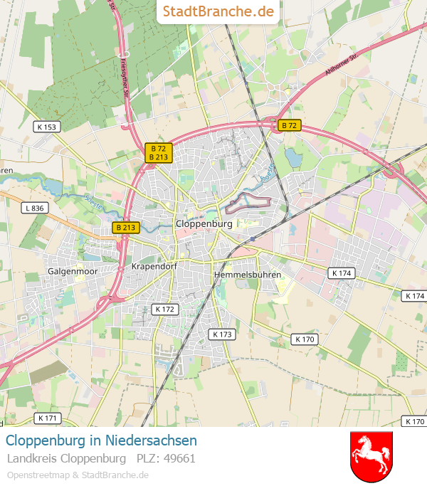 Landkarte Cloppenburg Cloppenburg › Landkreis Cloppenburg › Niedersachsen
