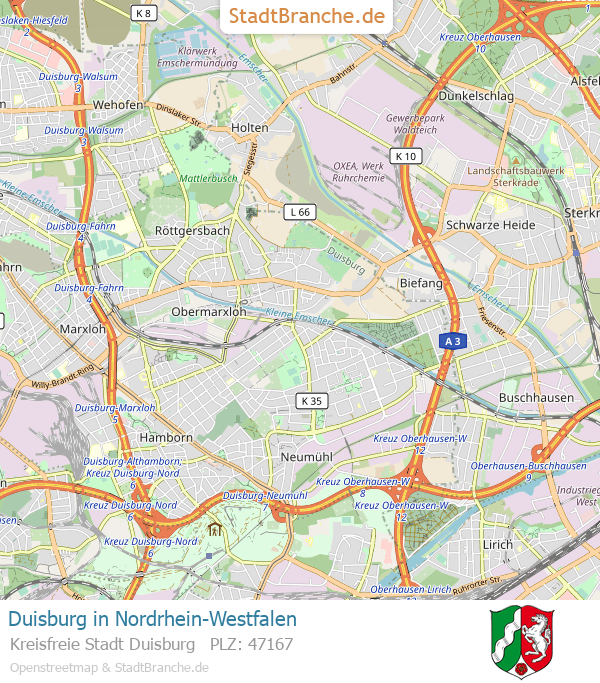 Stadtplan Duisburg Walsum Top Sehenswürdigkeiten