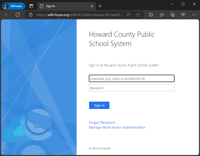 New O365 Login Window Starting Wed., Nov. 1 HCPSS Staff Hub