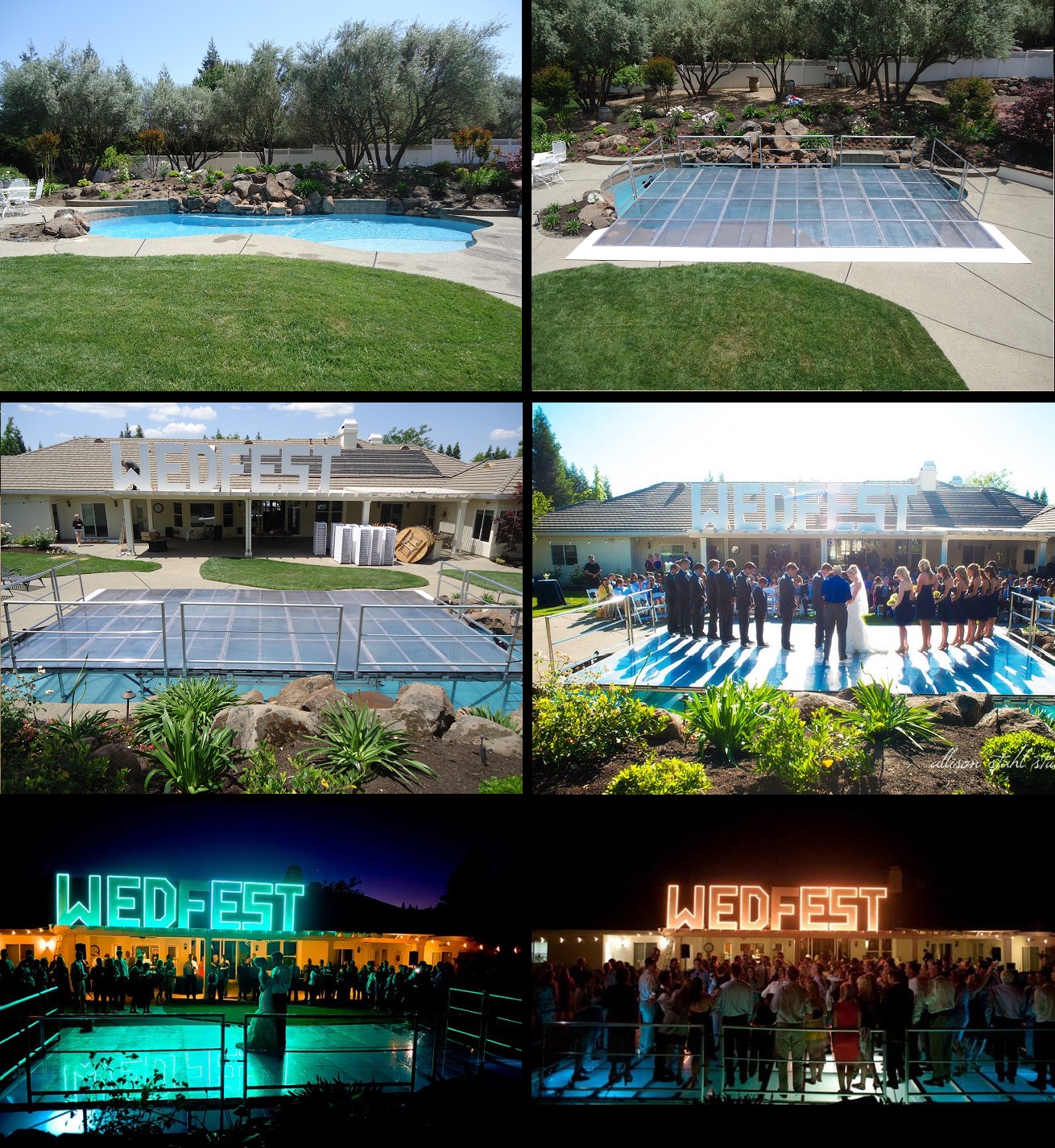 Acrylic Dance Floor Over A Pool