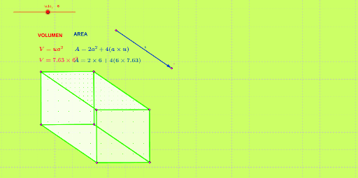 VOLUMEN DE UN CUBO GeoGebra