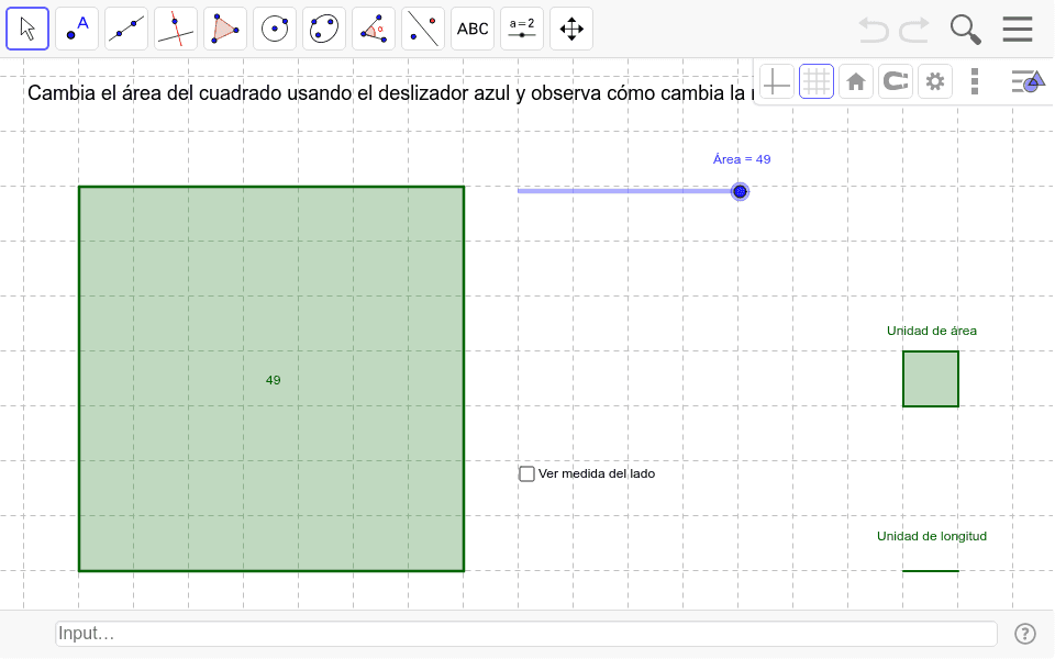 Raíz cuadrada GeoGebra