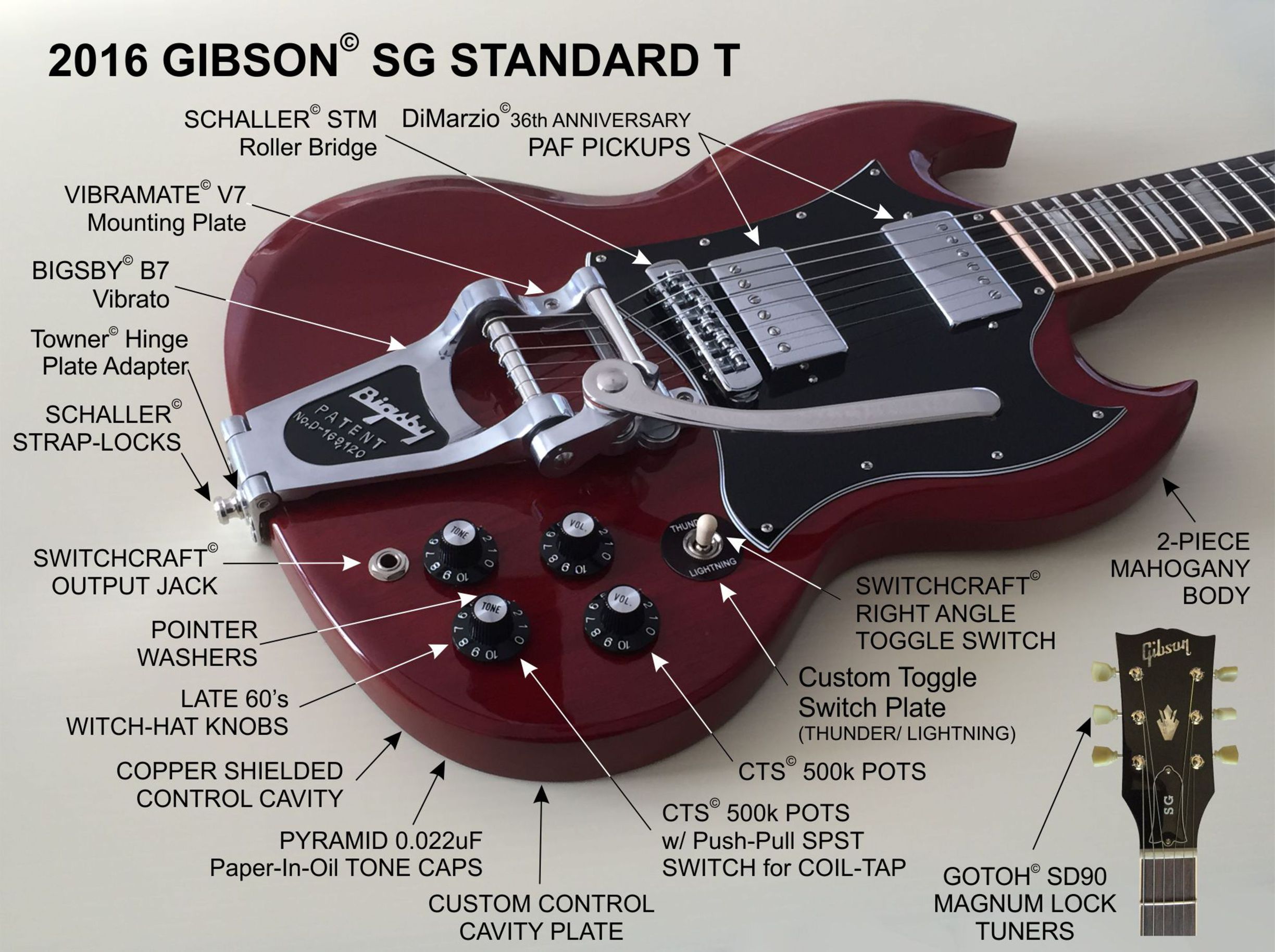 Joined the SG Club 2016 SG with Bigsby B7 SG Guitars