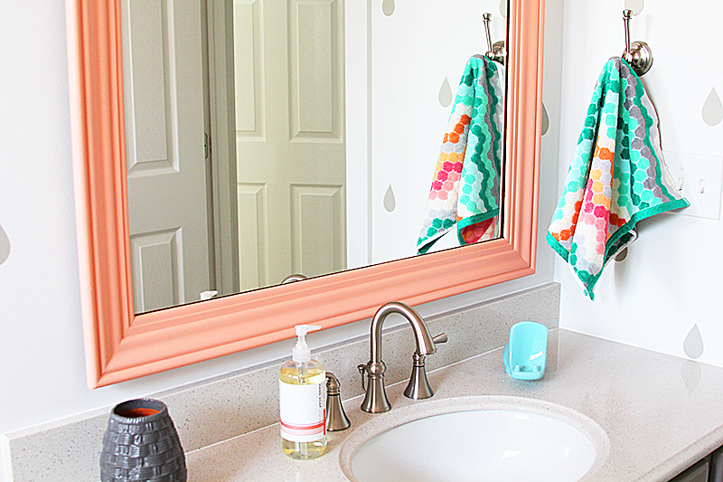 A COLORFUL THRIFTED BATHROOM MIRROR Stagg Design