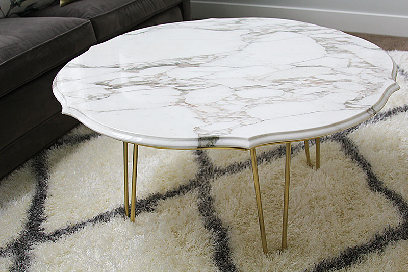 DIY MARBLE TOP COFFEE TABLE Stagg Design