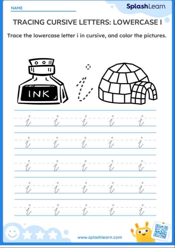 Free Printable Cursive Writing Worksheets for Preschoolers | SplashLearn