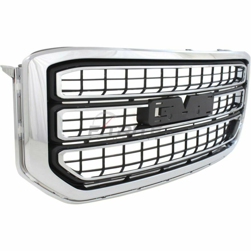 GM1200702 Front Grille Black/Chrome Except Denali For 20152018 Gmc