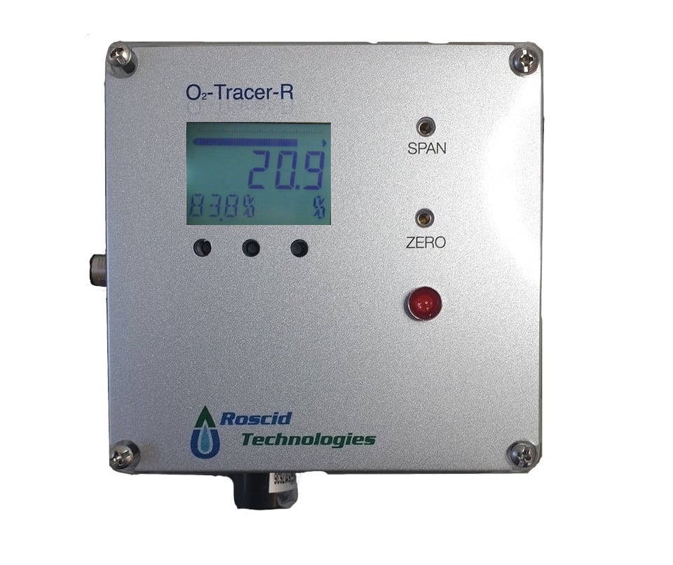 O2 Tracer R with Alarms Oxygen Analyzer Roscid Technologies