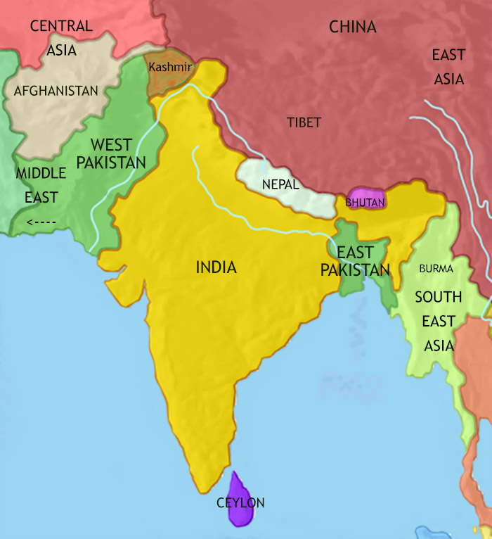 Map of India and South Asia, 1453 Fragmentation TimeMaps