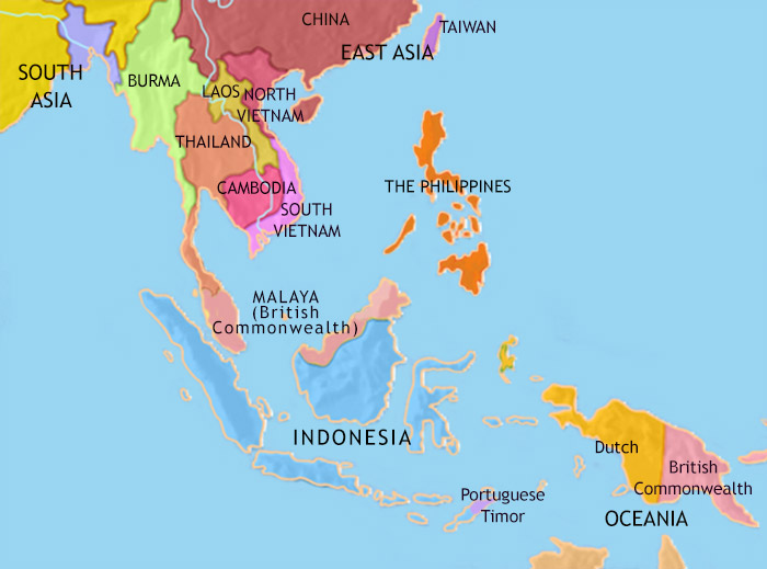 Map of South East Asia in1648 European Incursion TimeMaps