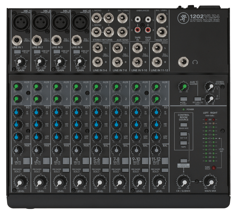 Mackie 1202VLZ4 (12CHANNEL COMPACT MIXER) 香港 Hong Kong Pro Audio 音響工程
