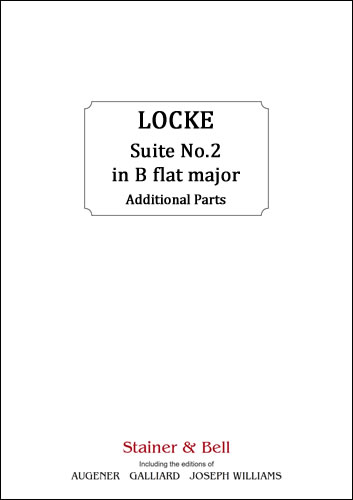 Locke Matthew Suite No 2 In B Flat Major Additional Parts Stainer Bell