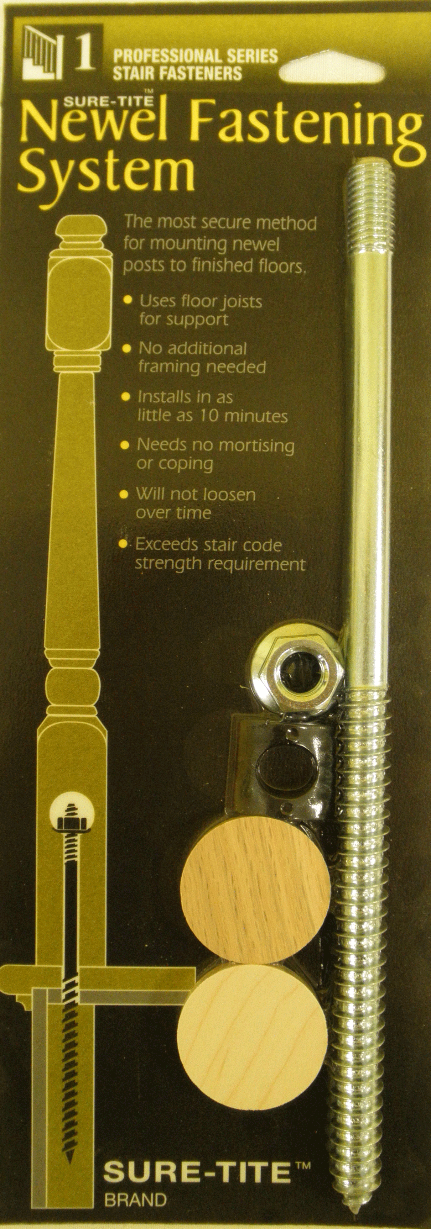 SureTite Newel Fastening System 1 Stair Solution